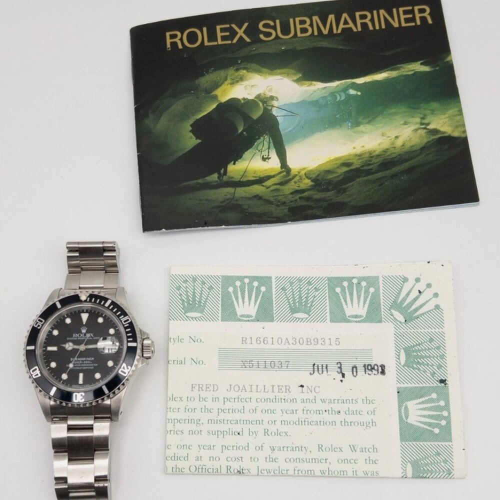 Mens ROLEX SUBMARINER SS Mens Watch Box and Papers